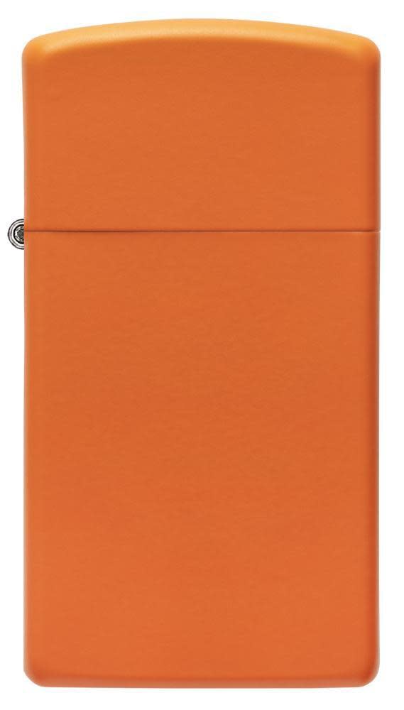 SlimÂ® Orange Matte Windproof Lighter Front View